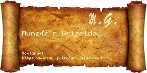 Munzár Grizelda névjegykártya